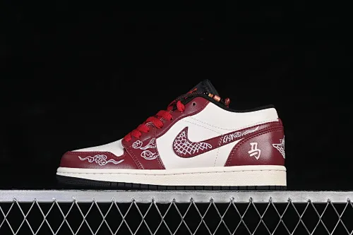 All Categories Air Jordan Jordan Series Basketball Shoes Air Jordan 1 Low Air Jordan 1 Low AJ1 Joe 1 Year of the Horse Limited Low-State Cultural Casual Shoes 553558-040
